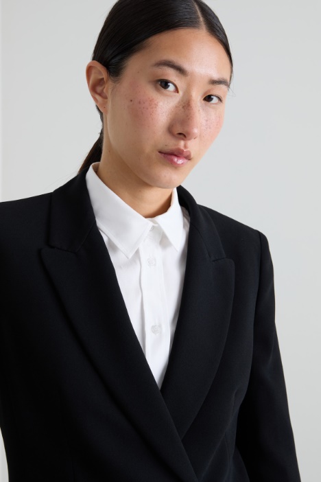 Blazer de doble botonadura de cady