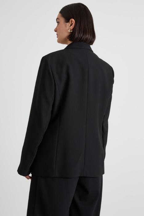 Blazer de crepé envers satén