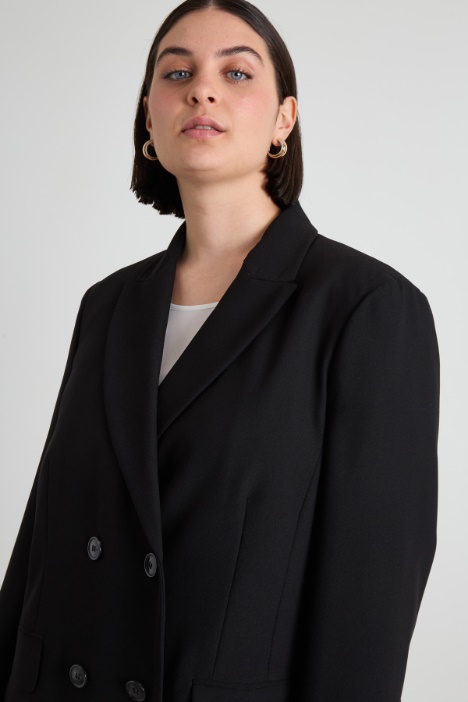 Blazer de crepé envers satén