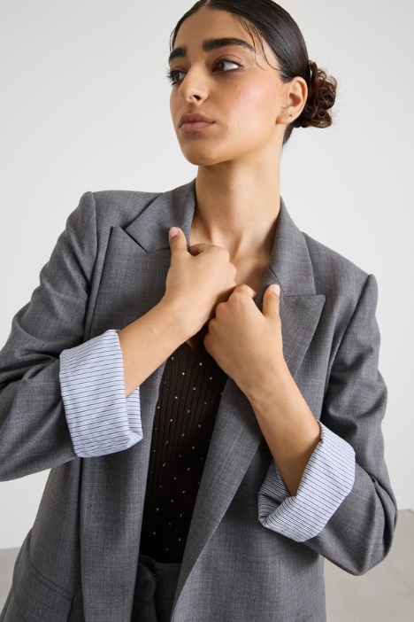 Blazer dritto in lana