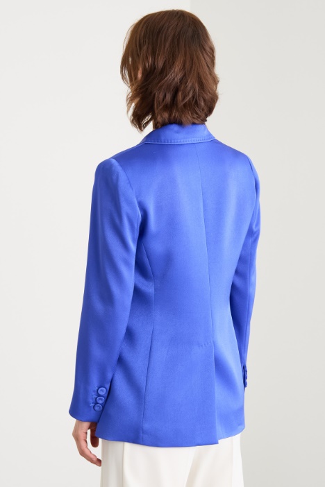 Blazer de enver satén brillante