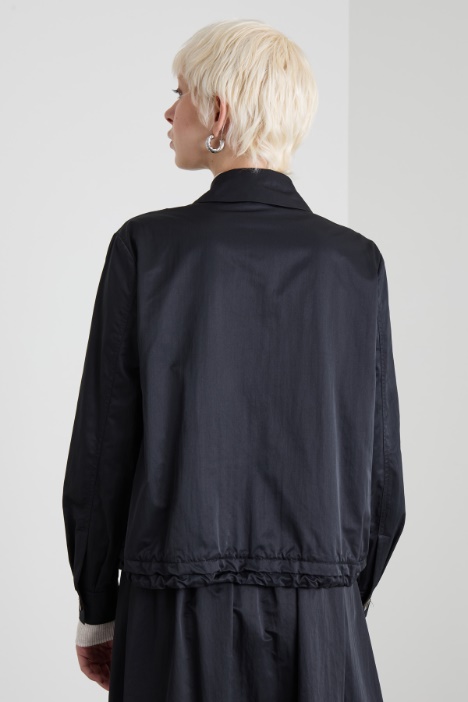 Giacca boxy in raso