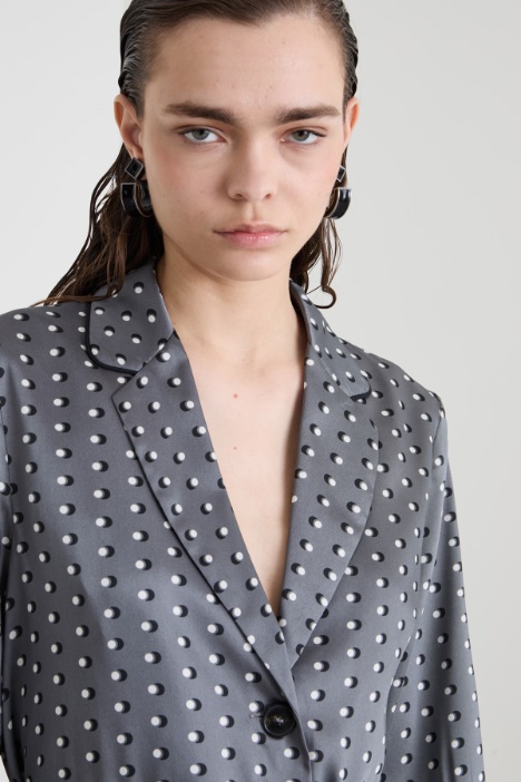 Blazer de sarga desestructurada