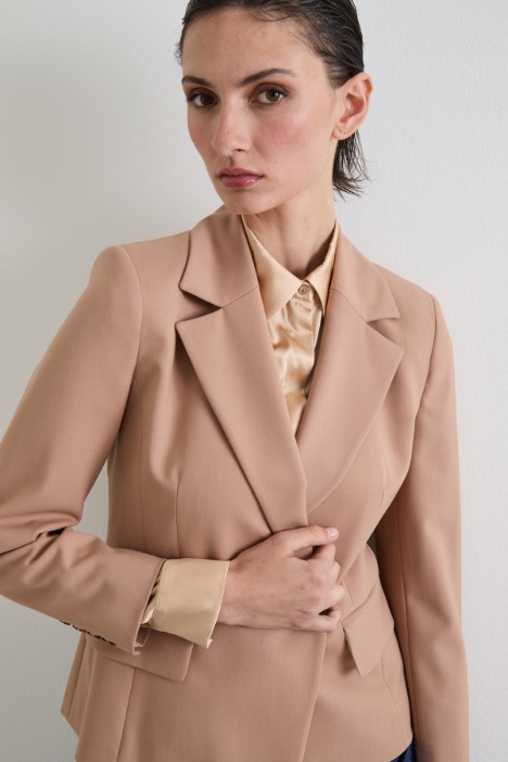 Blazer doppiopetto in gabardina