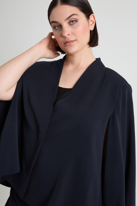 Giacca a cappa in cady