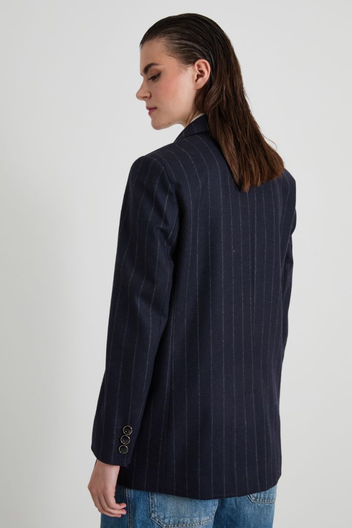 Pinstriped flannel blazer Intrend - 2
