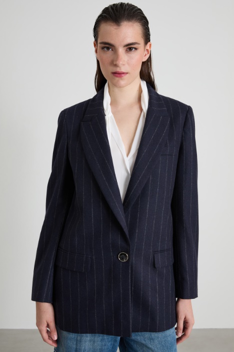 Pinstriped flannel blazer Intrend