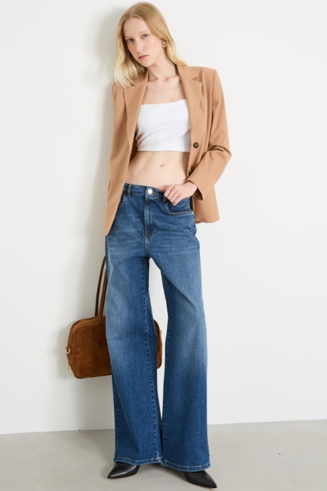 Stretch canvas blazer Intrend