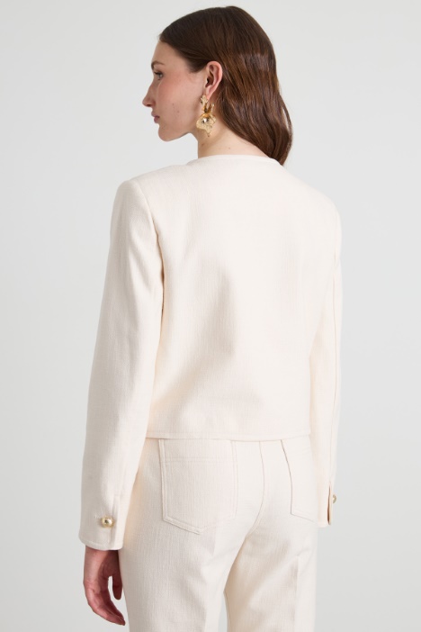 Giacca dritta in stuoia