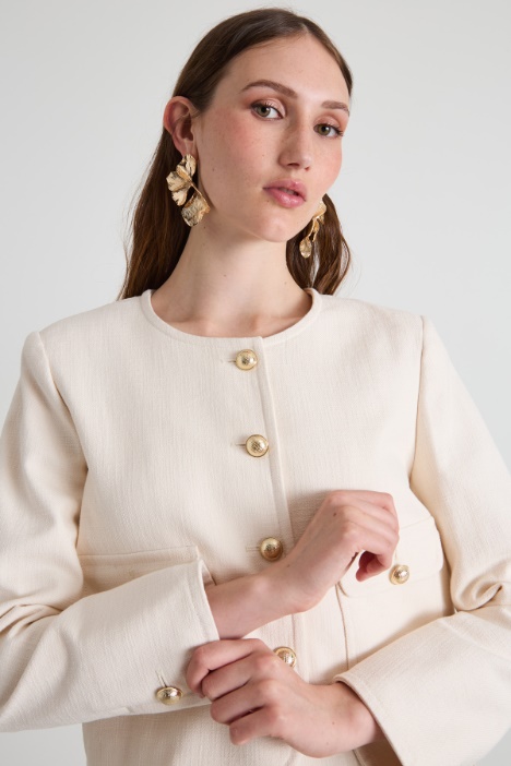 Giacca dritta in stuoia