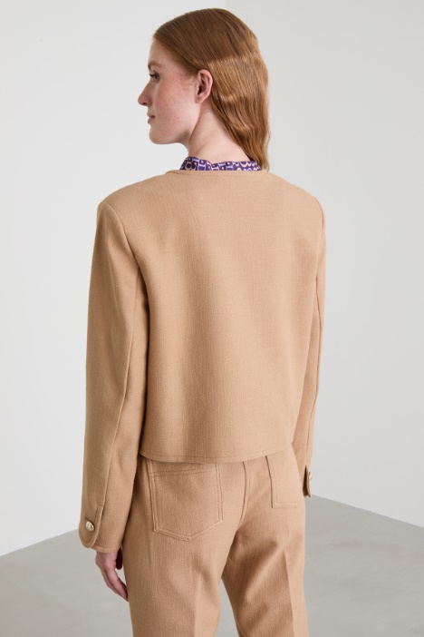 Giacca dritta in stuoia