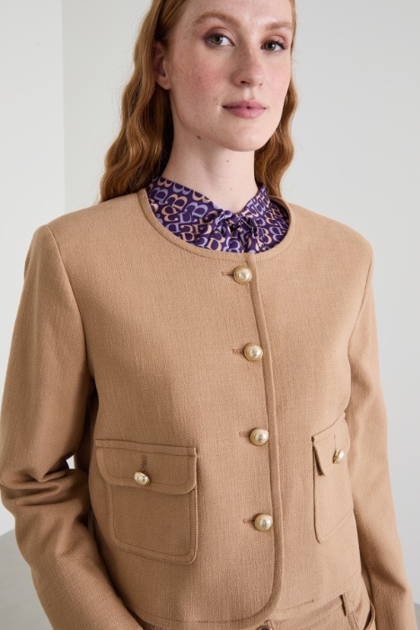 Giacca dritta in stuoia