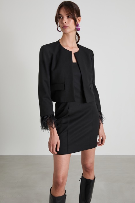 Jacket with feathers Intrend