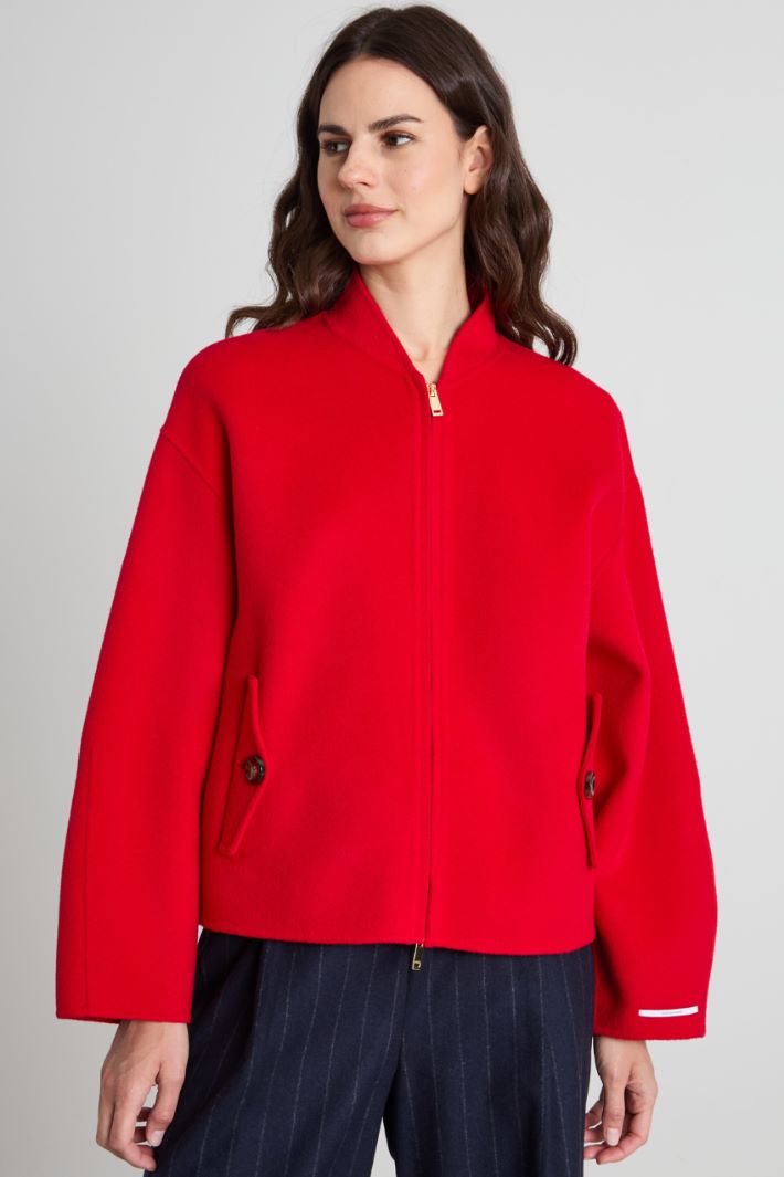 Double wool drap bomber jacket Intrend - 2