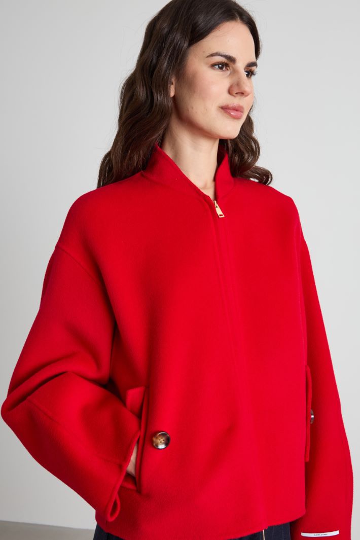 Double wool drap bomber jacket Intrend - 4