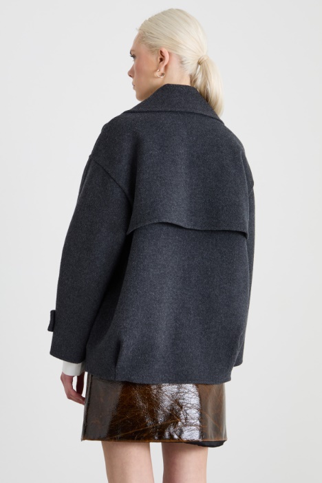 Abrigo de lana cruzado