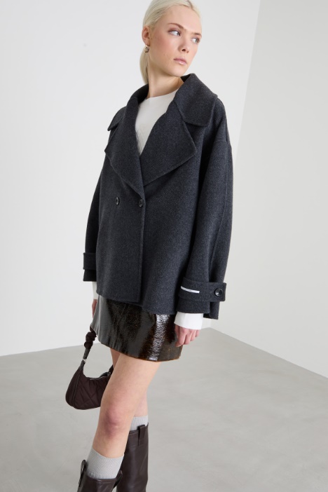 Abrigo de lana cruzado