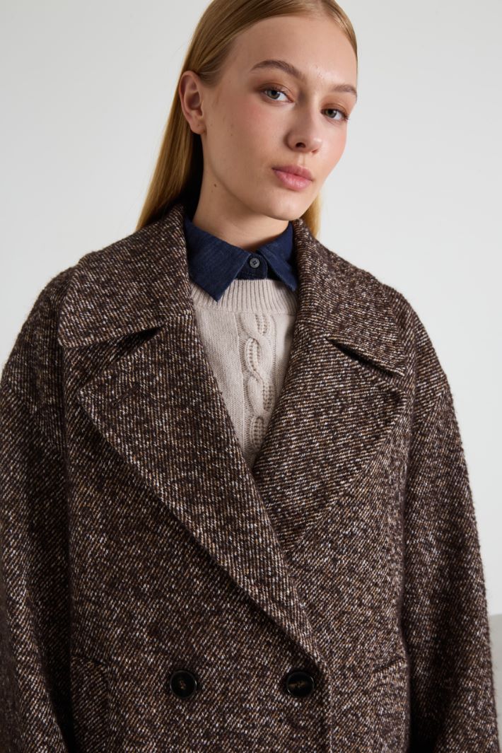 Caban doppiopetto in tweed Intrend - 4