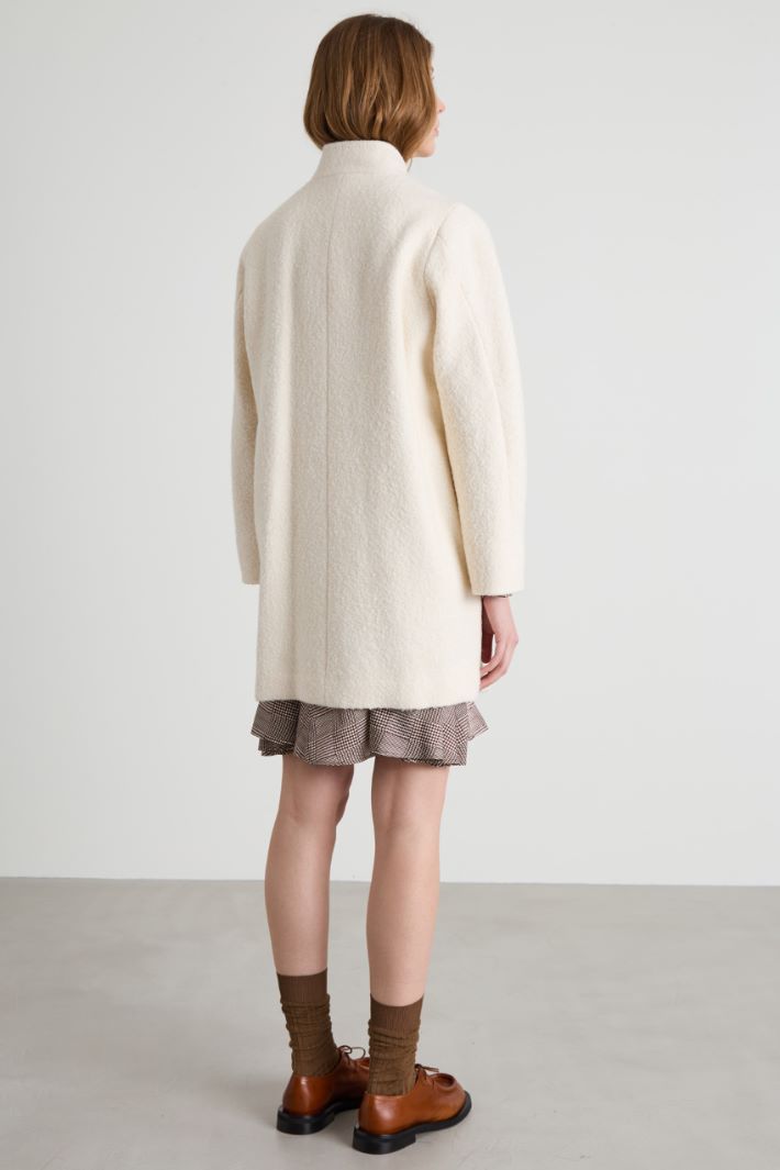 Single breasted coat with belt Intrend - 3