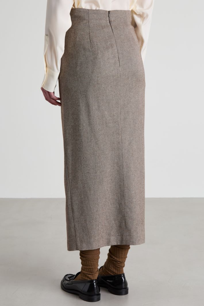 Straight skirt with slit Intrend - 3