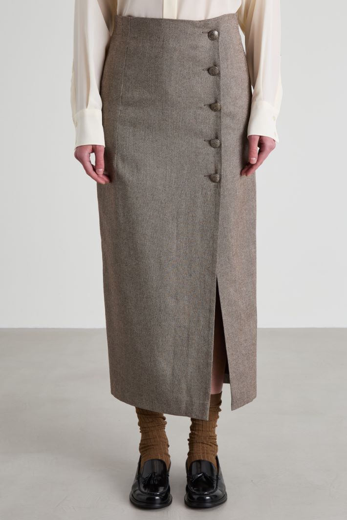 Straight skirt with slit Intrend - 4