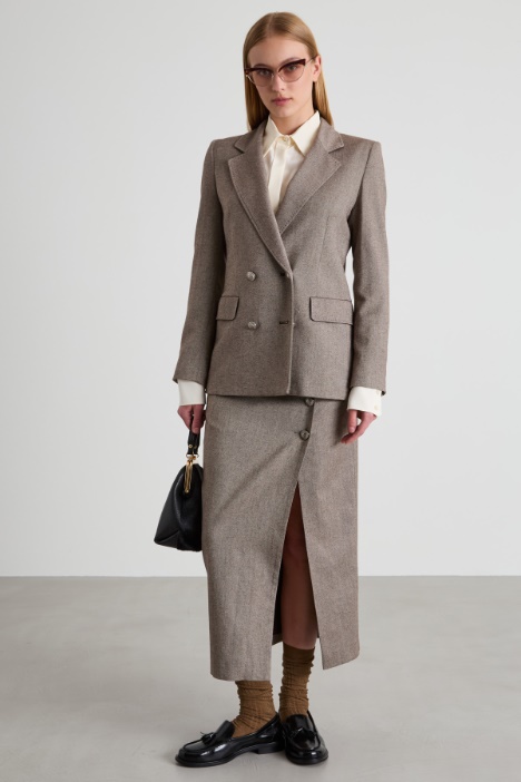 Straight skirt with slit Intrend