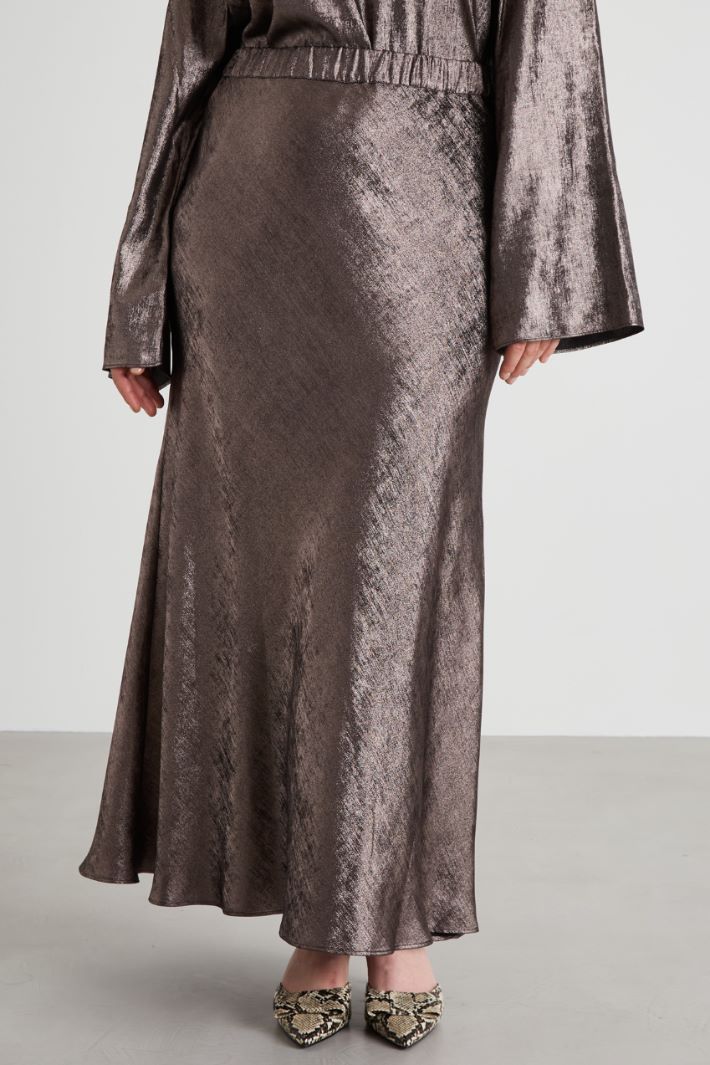Laminated fabric skirt Intrend - 4