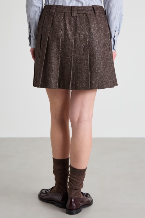 Gonna a pieghe lamè