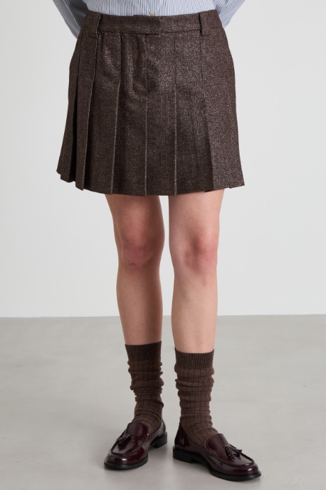 Gonna a pieghe lamè