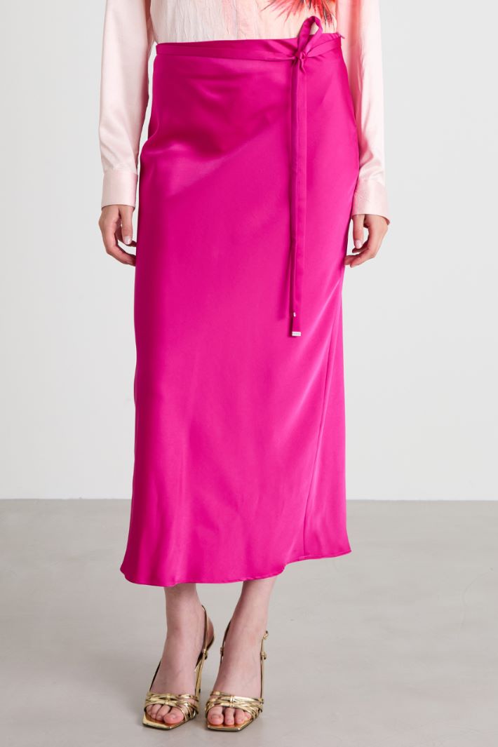 Long satin skirt Intrend - 4