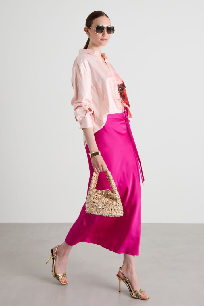 Long satin skirt Intrend