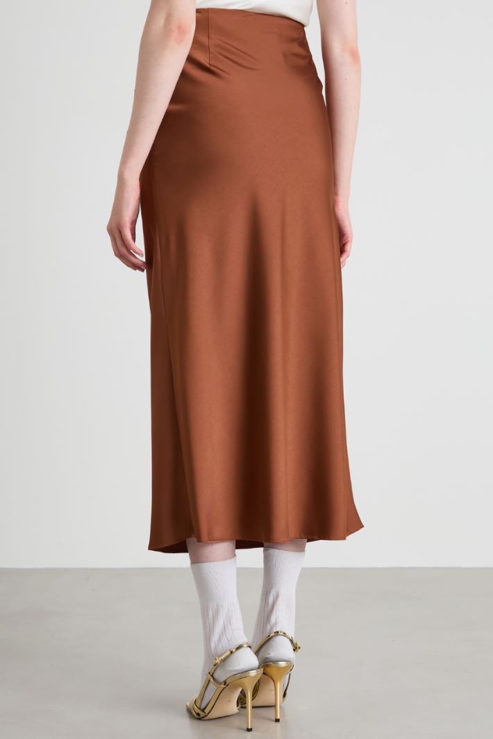 Long satin skirt Intrend - 3