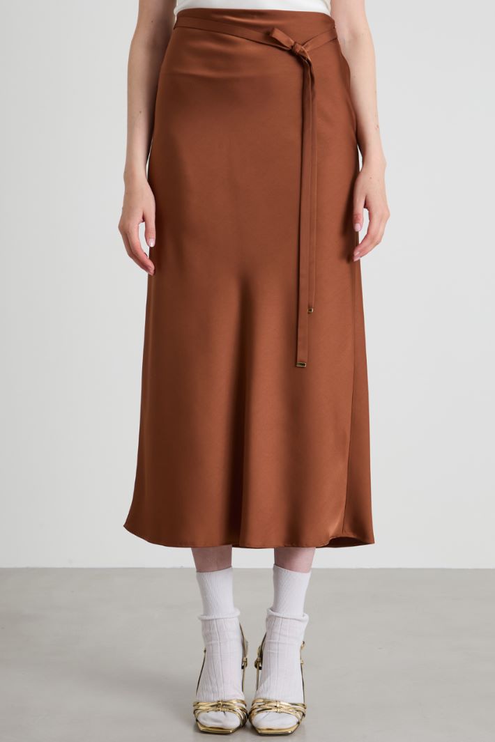 Long satin skirt Intrend - 4