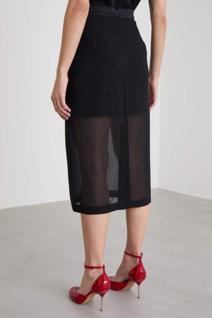 Georgette midi skirt Intrend - 3