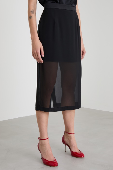 Gonna midi in georgette