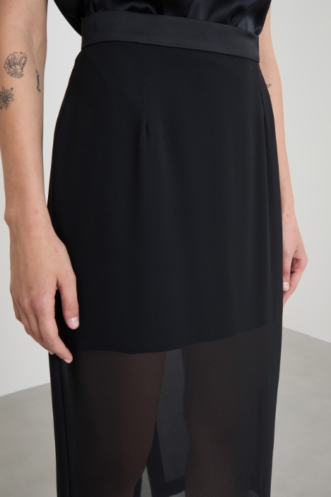 Gonna midi in georgette