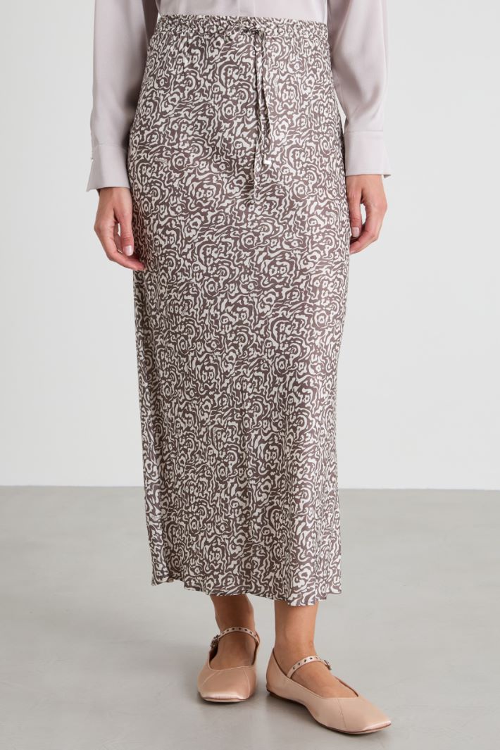 Gonna longuette in twill