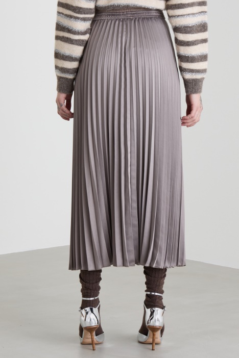 Falda longuette plisada