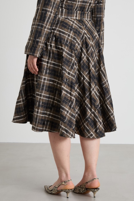 Gonna in taffettà jacquard