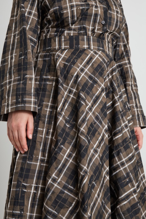 Gonna in taffettà jacquard