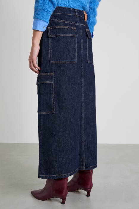 Gonna cargo in denim