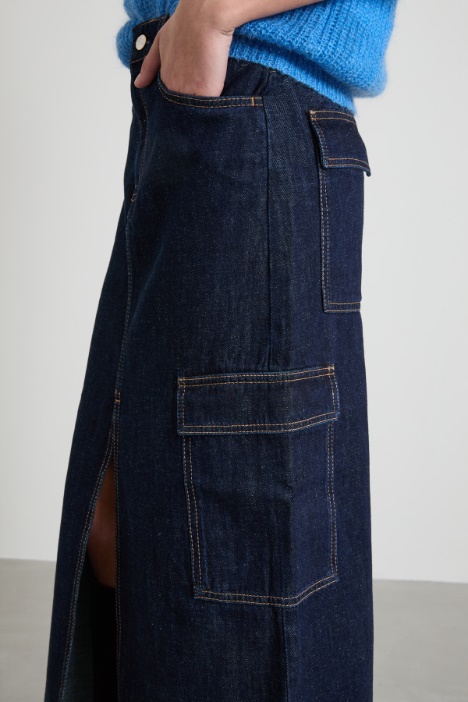 Gonna cargo in denim