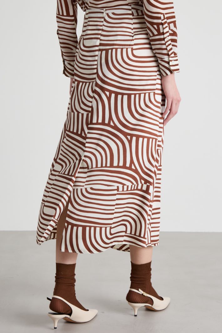 Gonna scivolata in twill Intrend - 3