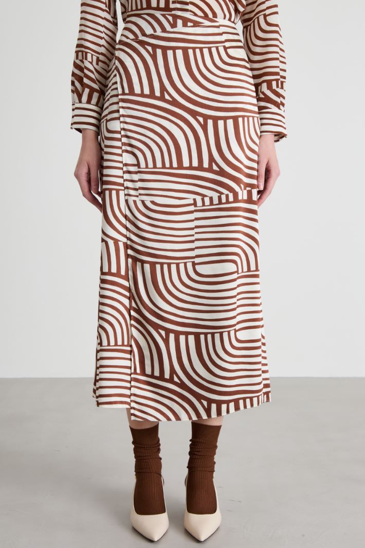 Gonna scivolata in twill Intrend - 4