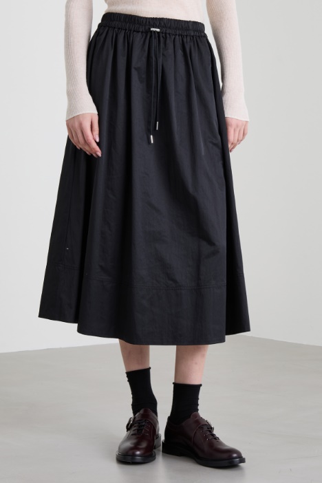 Gonna in raso con coulisse