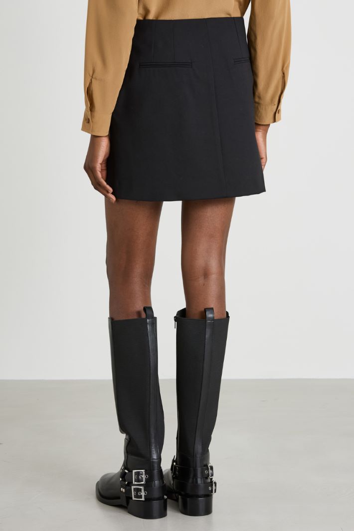 Short gabardine skirt Intrend - 3