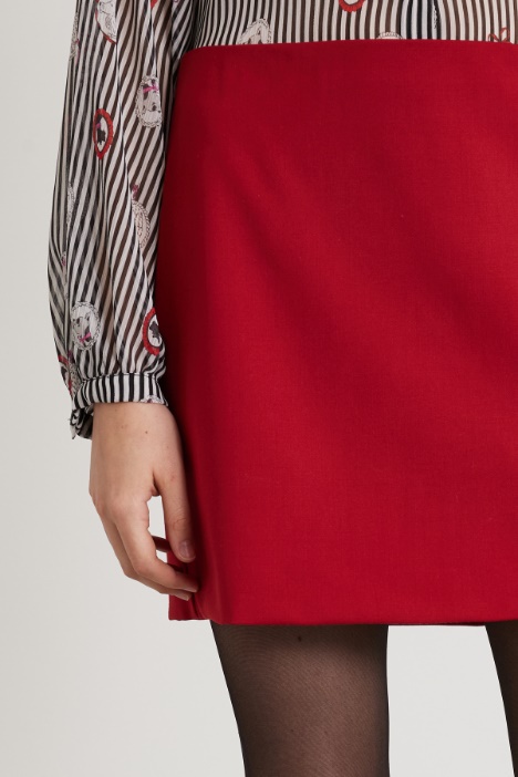 Gonna corta in gabardina