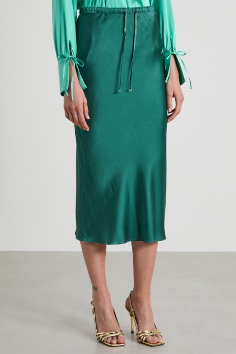 Gonna in raso di seta