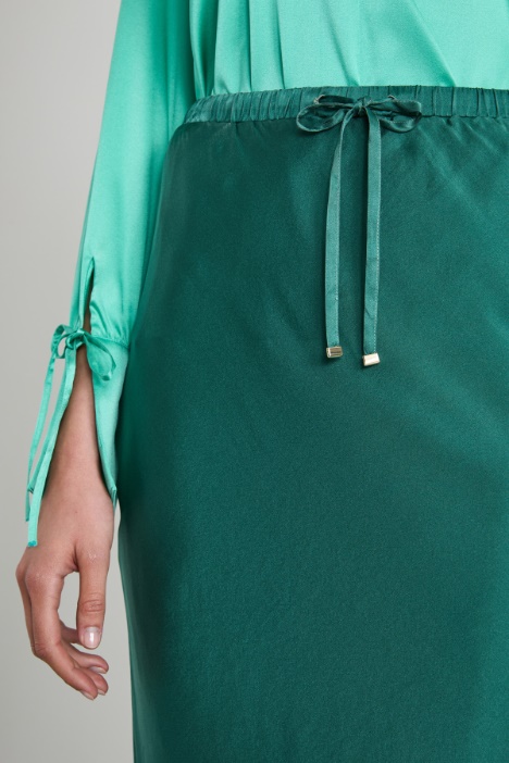 Gonna in raso di seta