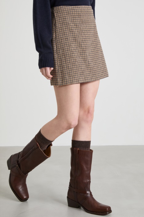 Minigonna in batavia id lana